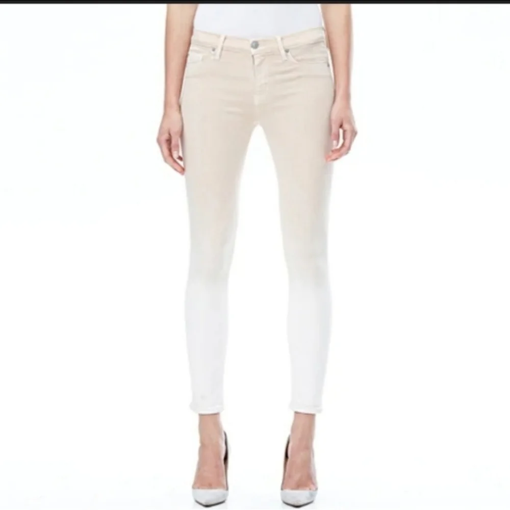 HUDSON Nico Midrise Ankle Supmer Skinny Jeggings 32 Cream NWOT Womens - Picture 3 of 14
